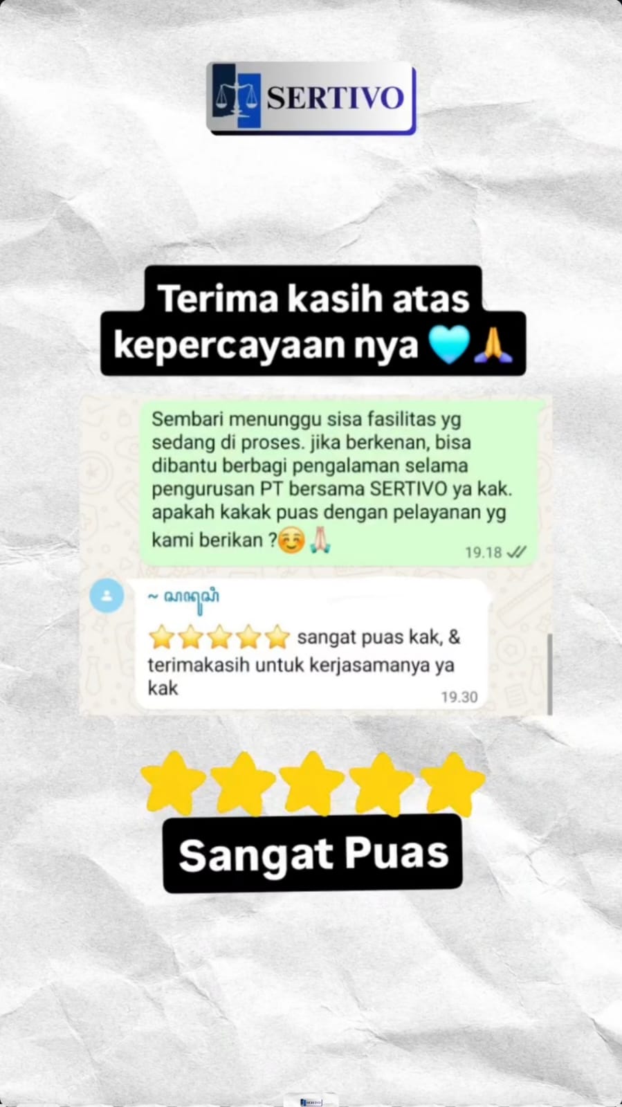 Testimoni Sertivo 18