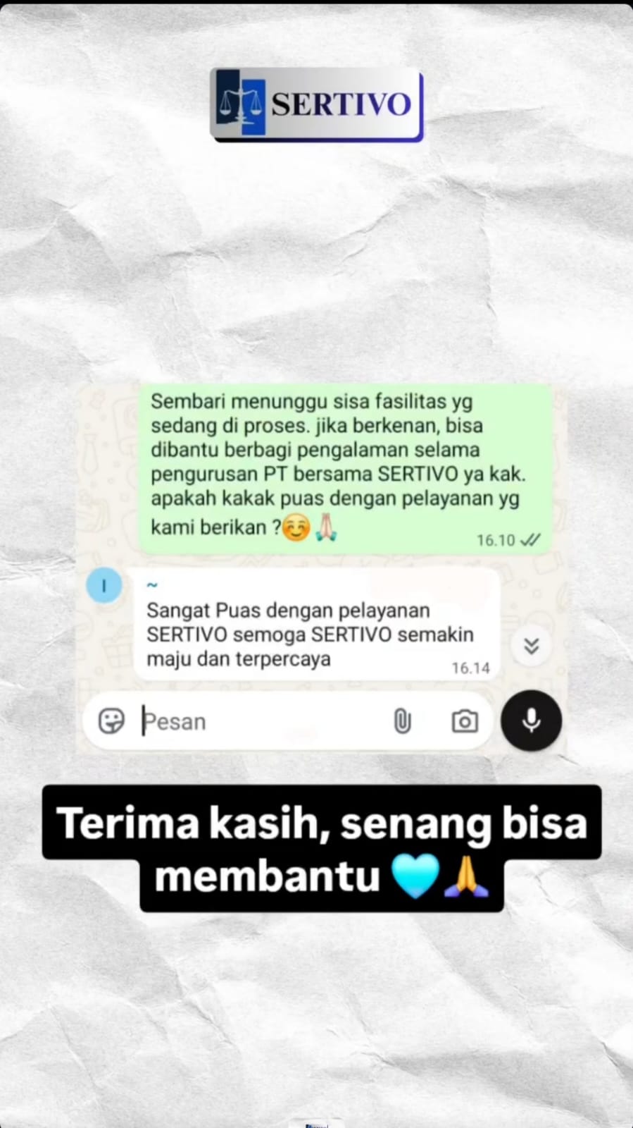 Testimoni Sertivo 19