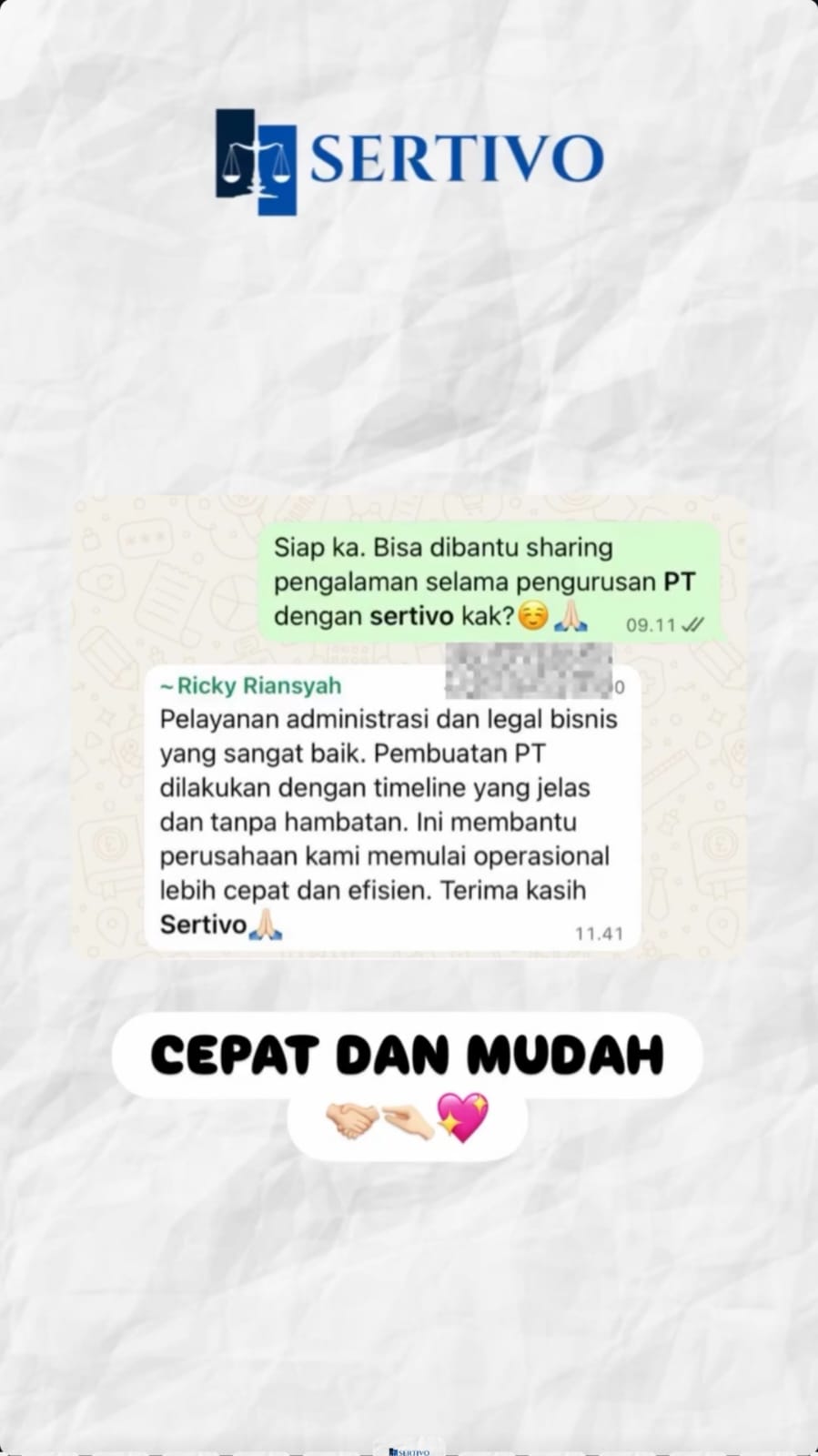 Testimoni Sertivo 3