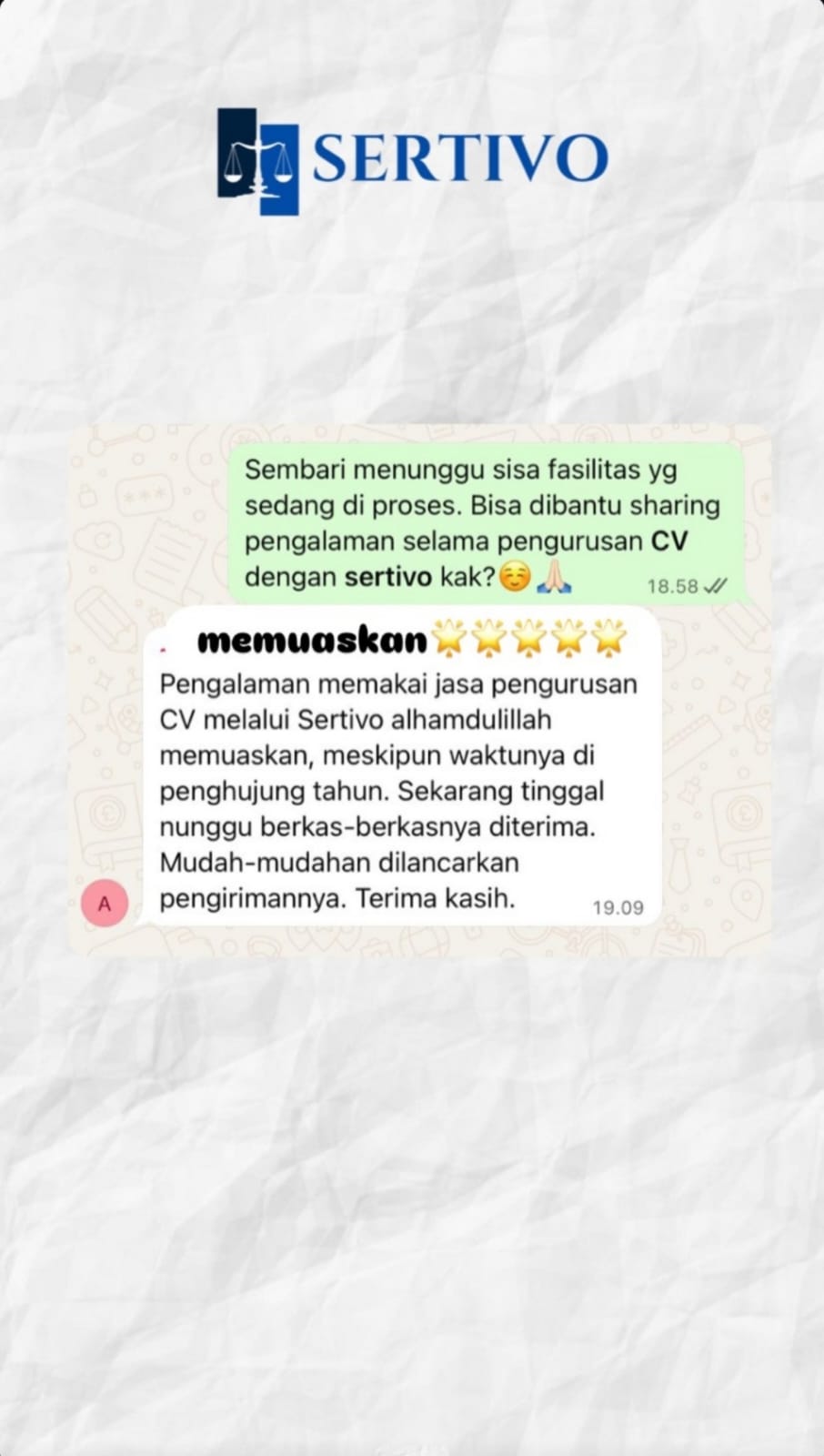 Testimoni Sertivo 6
